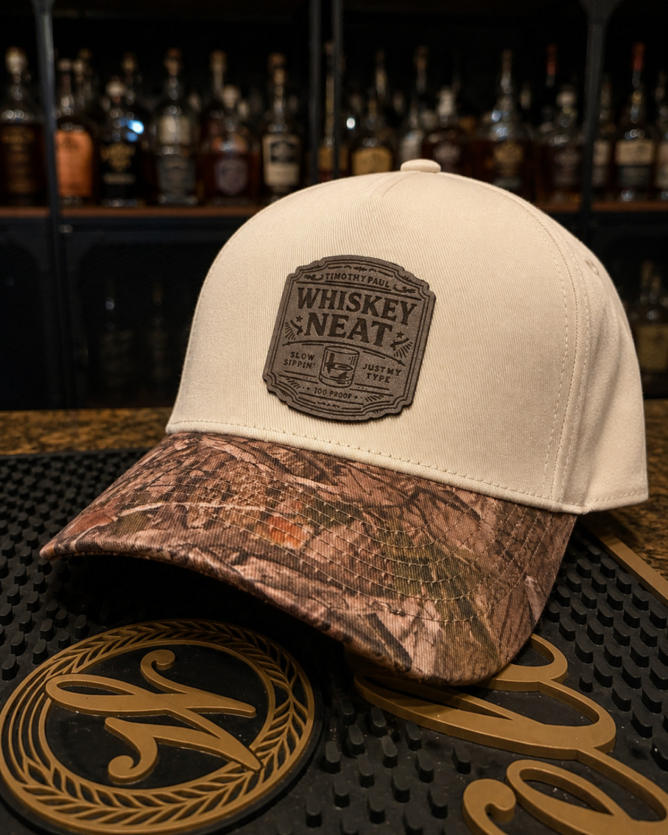Whiskey Neat Camo Hat