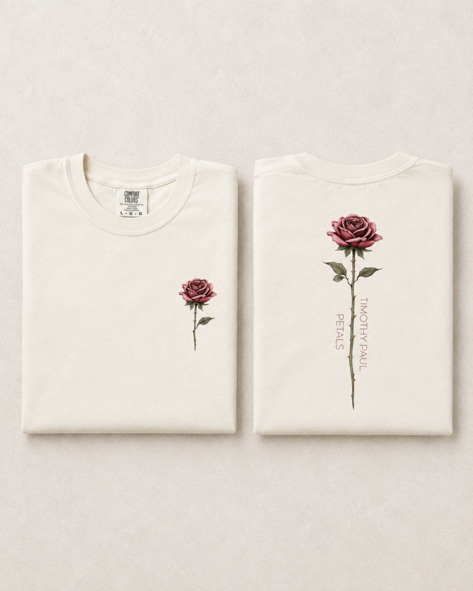 Petals Ivory Tee - Large