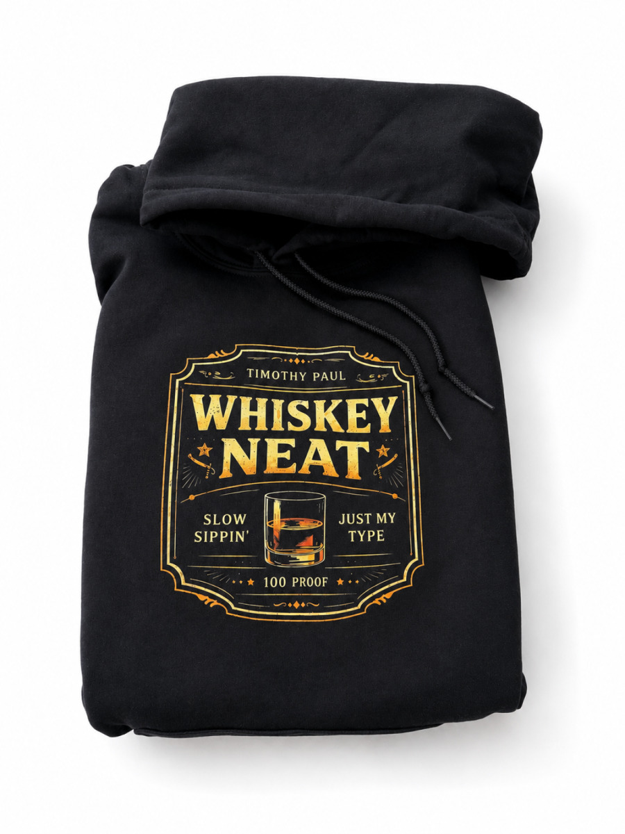 Whiskey Neat Gold Sweatshirt - Large